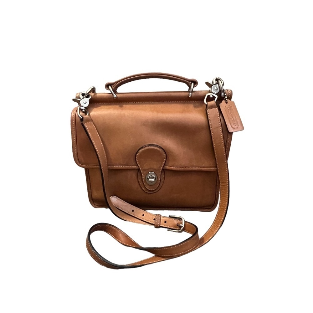 Vintage Coach Willis Camel Leather  Bag‎
